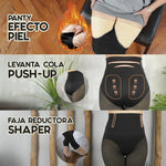 Pantys Efecto Piel con Faja Levanta Cola – Piernas suaves, definición y comodidad.