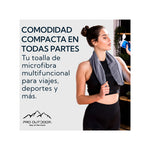 Toalla Microfibra Suede Gris - Secado Rápido Compacta