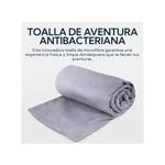 Toalla Microfibra Suede Gris - Secado Rápido Compacta