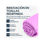 Toalla Microfibra Suede Morada - Secado Rápido Viajes