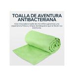 Toalla Microfibra Suede Verde - Secado Rápido Deporte Playa