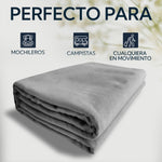 Toalla Microfibra XL Suede Gris - Tamaño Grande Secado Rápido